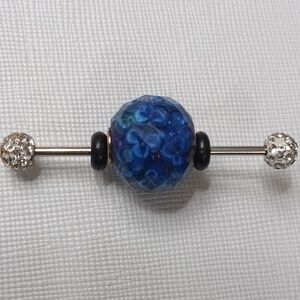 Elfbeads Murano (Pandora Compatible) XL Silver Core Faceted Charm Bead